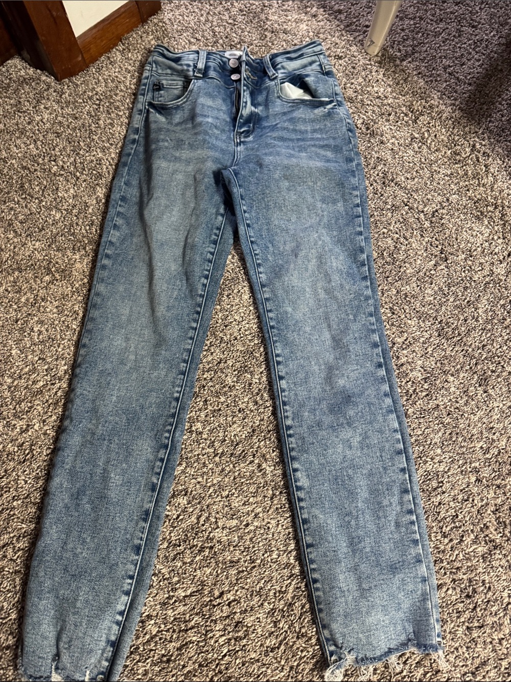 Kancan High-Waisted Light Wash Skinny Jeans